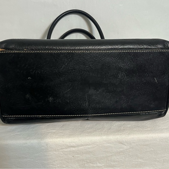 Vintage Rare Dooney & Bourke  purse Satchel Black  Florentine Leather - Picture 4 of 13